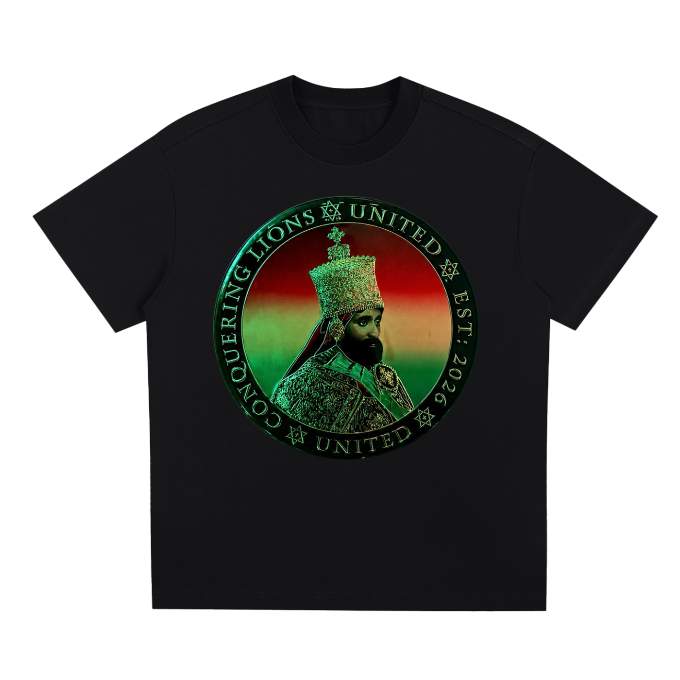 BLACK CONQUERING TEE.
