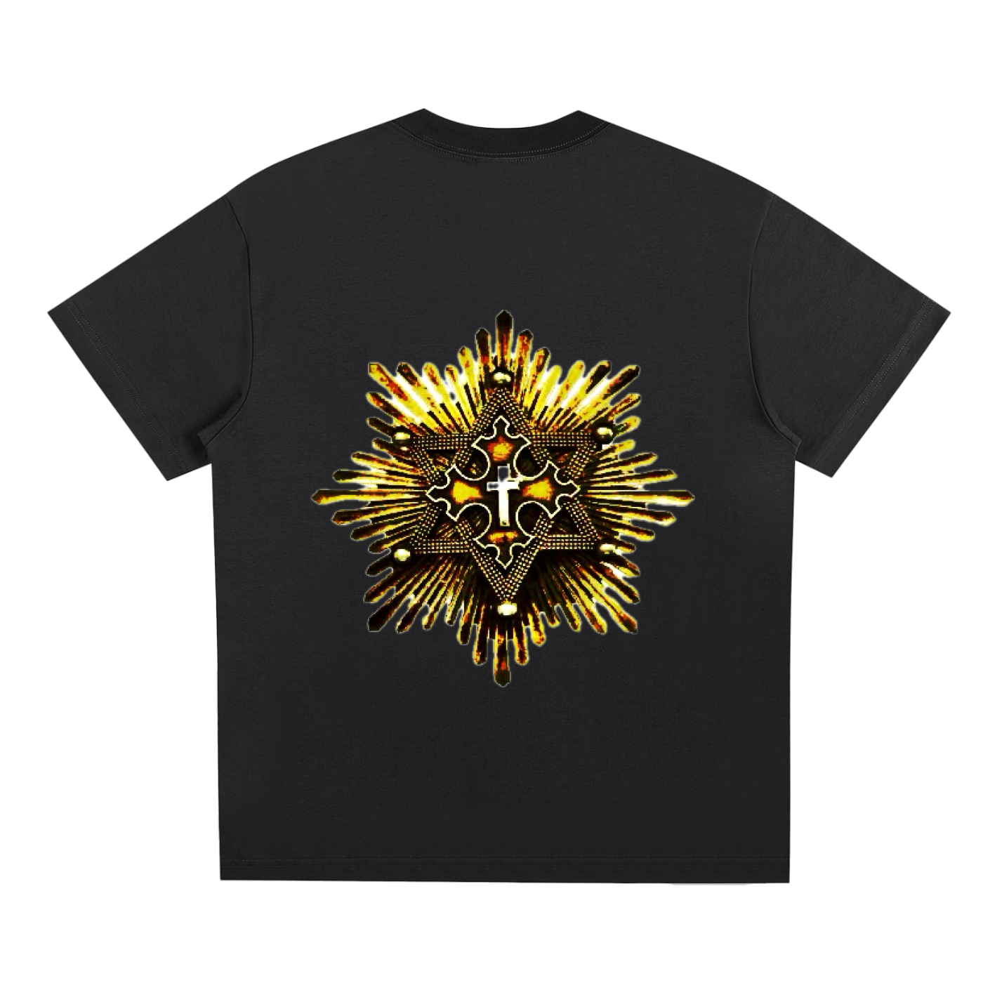 BLACK CONQUERING TEE.